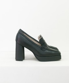 York Black Leather Loafers