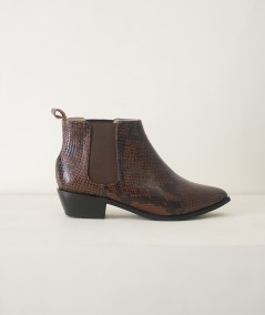 Boots Granada in python style leather