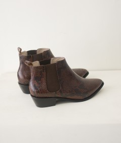 Boots Granada in python style leather
