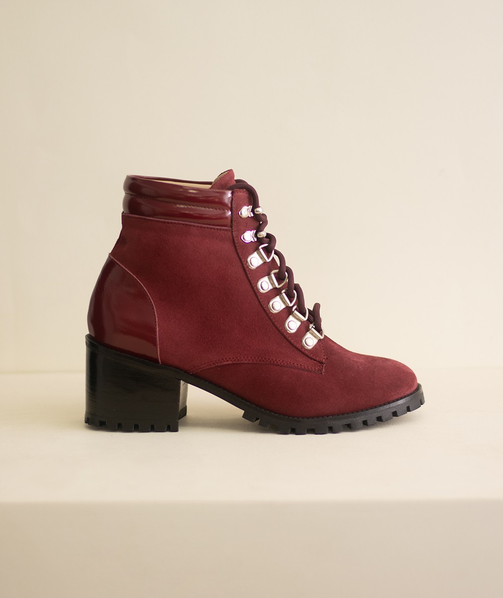 Caraz Cherry Leather Boots