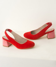 Valentina Red and Pink Pumps