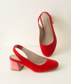 Valentina Red and Pink Pumps