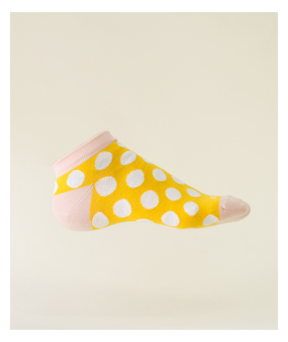 Yellow Dots short socks