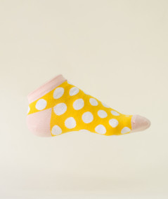 Yellow Dots short socks