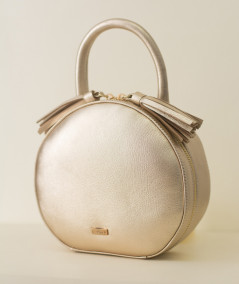 Cartera Oblea de cuero dorada