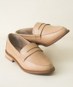 Babel camel leather loafers