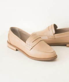 Babel camel leather loafers
