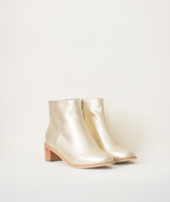 Regina gold leather boots