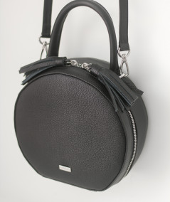 Oblea black leather bag