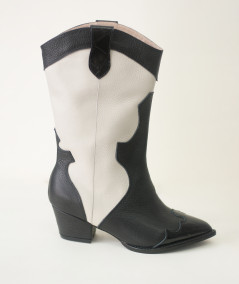 Austin black mid-cut texan boots