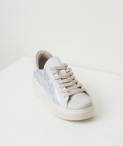 Kylie Silver leather sneakers