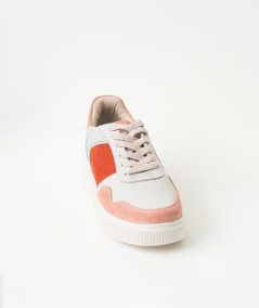 Gina Coral leather sneakers