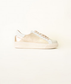 Kylie animal golden leather sneakers
