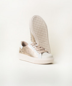 Kylie animal golden leather sneakers