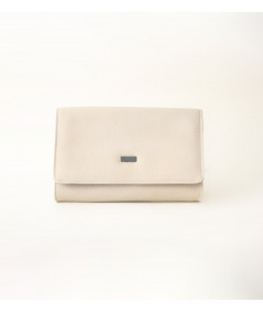 Off White leather Clutch Andrea