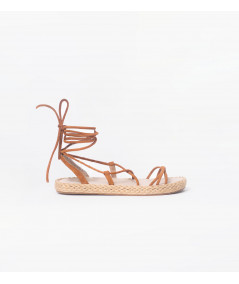 Cleo camel flat sandals
