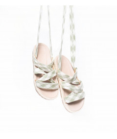 Capri vichy fabric sandals