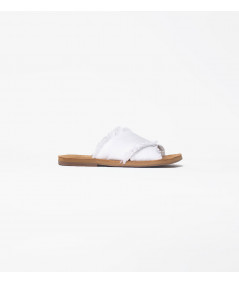 Itaca white flat sandals