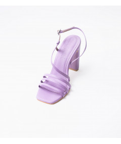 Alva lilac leather sandals