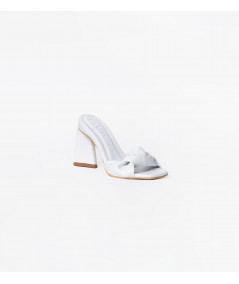 Rebeca white leather sandals