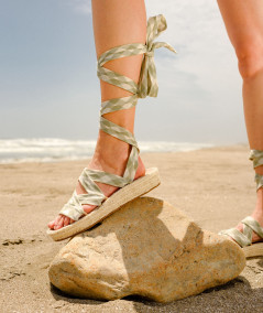 Capri vichy fabric sandals
