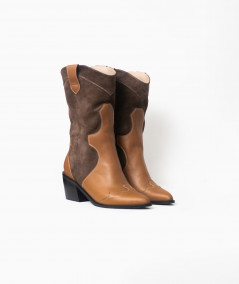 Austin leather cowboy boots