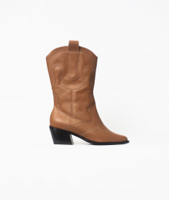 Carrie leather cowboy boots