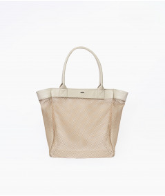 Malta leather and mesh bag