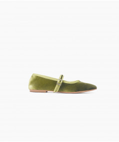 Ballerinas Vienna terciopelo pistacho