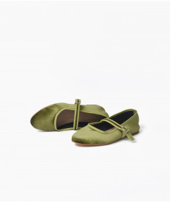 Ballerinas Vienna terciopelo pistacho