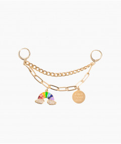 Charm Arcoiris cadena doble