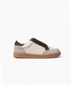 Zapatillas Telma Hueso y chocolate