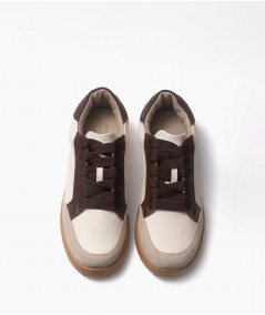 Zapatillas Telma Hueso y chocolate