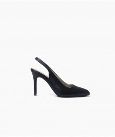 Stilettos Lilly de cuero Negro