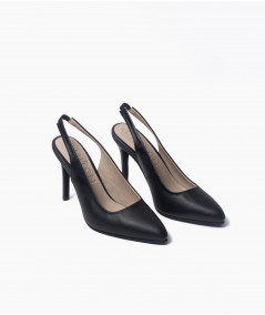 Stilettos Lilly de cuero Negro