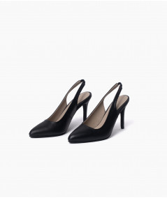 Stilettos Lilly de cuero Negro