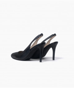 Stilettos Lilly de cuero Negro