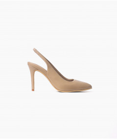 Stilettos Lilly de cuero nude