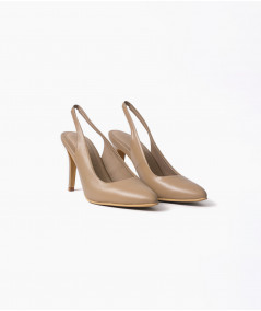 Stilettos Lilly de cuero nude