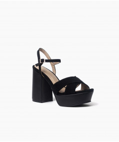 Gaia black leather Sandals