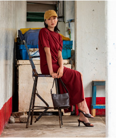 Carina mules de cuero chocolate