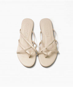 Flop vanilla leather sandals