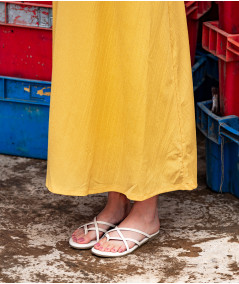 Flop vanilla leather sandals