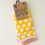 Medias Taloneras Puntos Amarillo