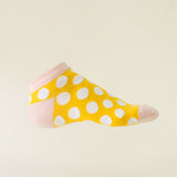 Medias Taloneras Puntos Amarillo