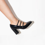Pumps de cuero Georgina negro