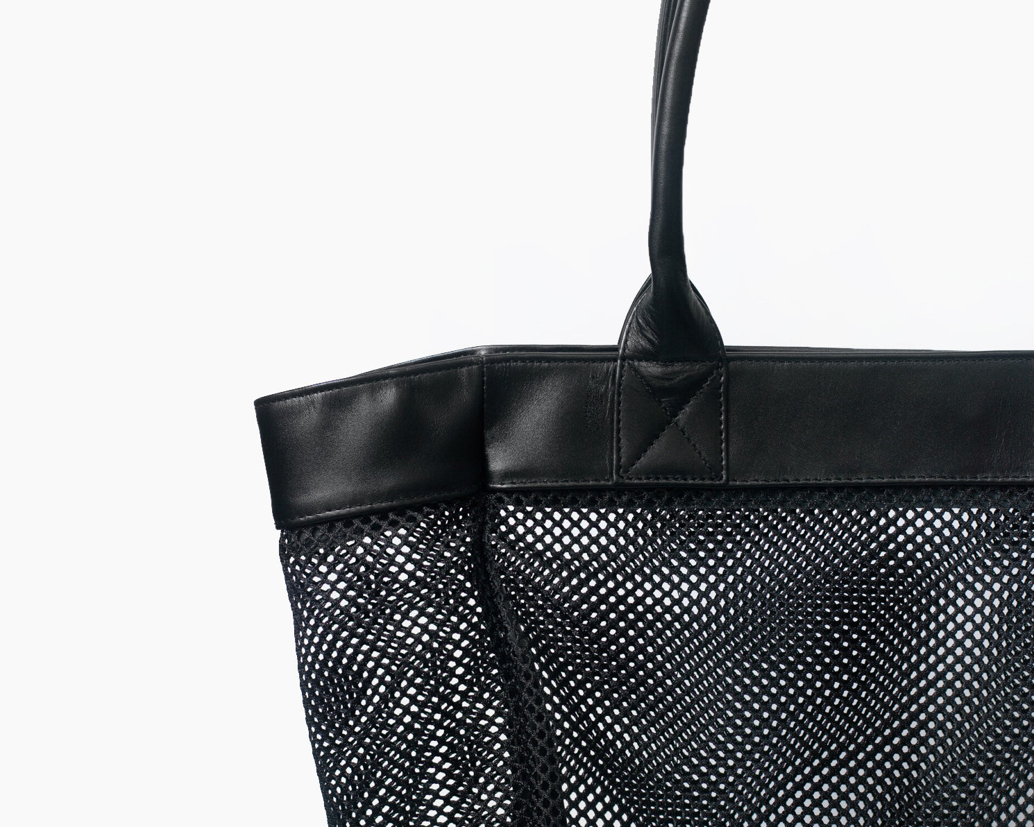 Cartera Malta de cuero y malla