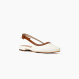 Flats Sara cuero hueso