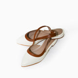 Flats Sara cuero hueso
