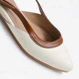 Flats Sara cuero hueso